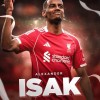 接过努涅斯号码！英媒：伊萨克在利物浦将穿9号，转会费1.3亿镑